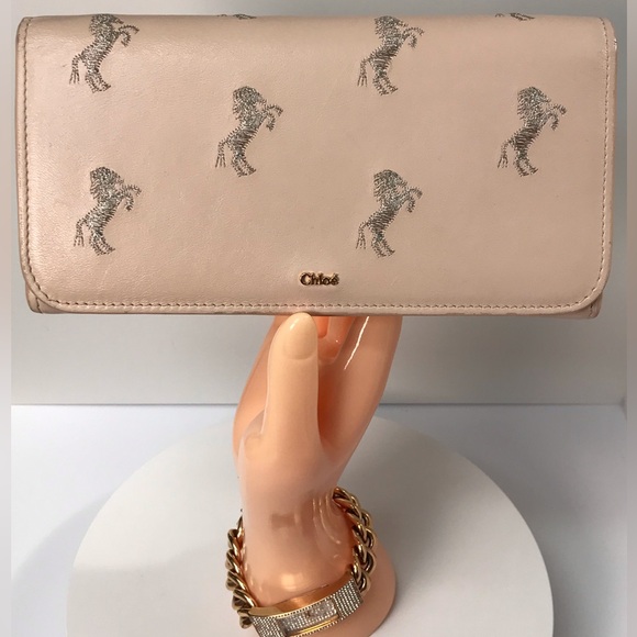 Chloé Rare Horse Embroidered Leather Continental Wallet 😍🐴❤️ - Picture 16 of 17